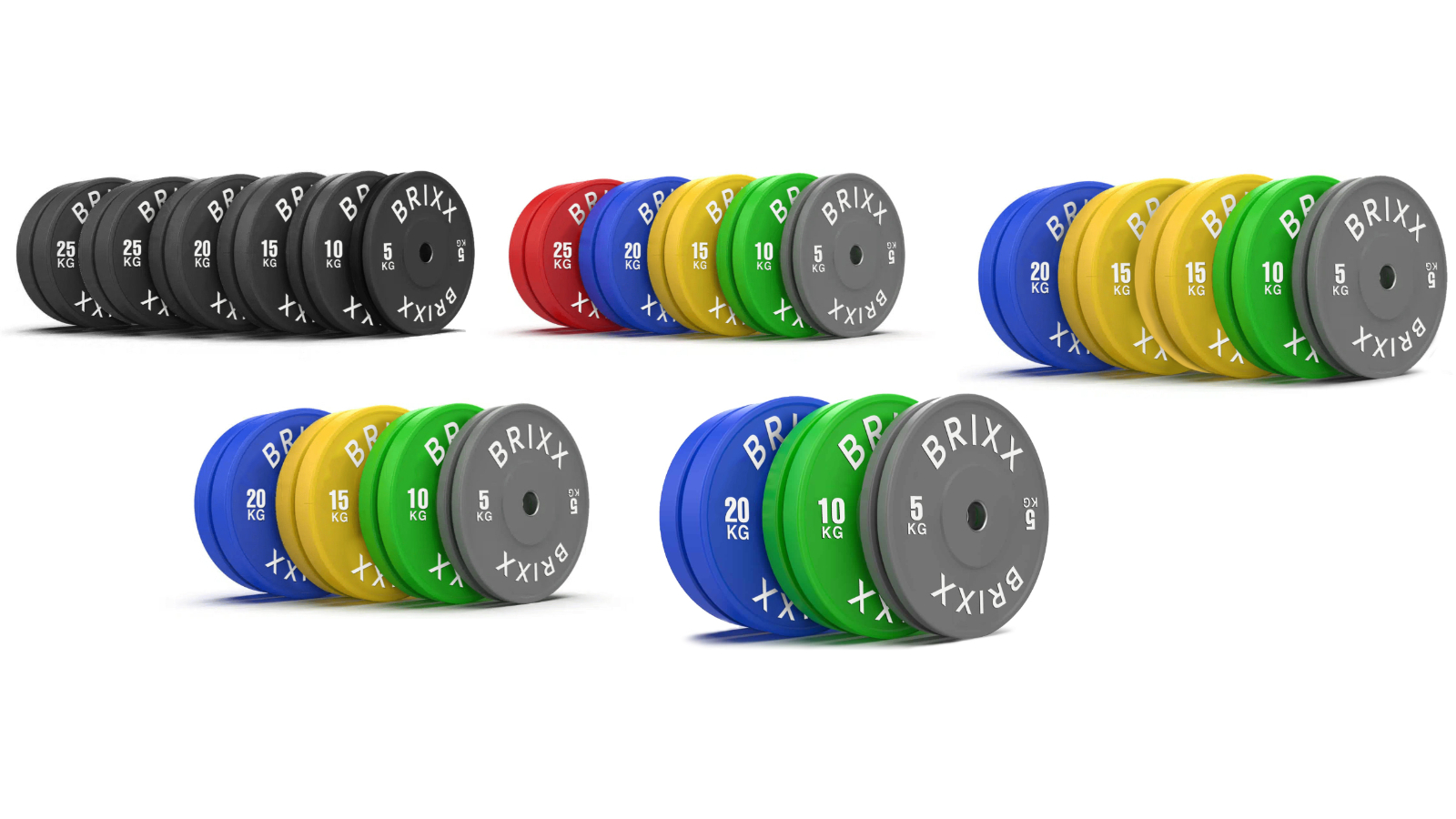 BRIXX Elite Olympic Bumper Plates Package