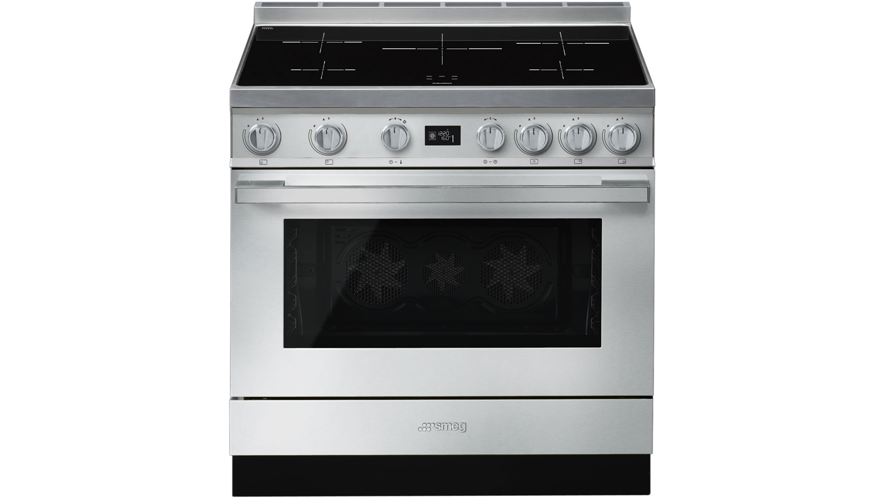 Smeg 900mm Portofino Induction Freestanding Cooker with Wallmount