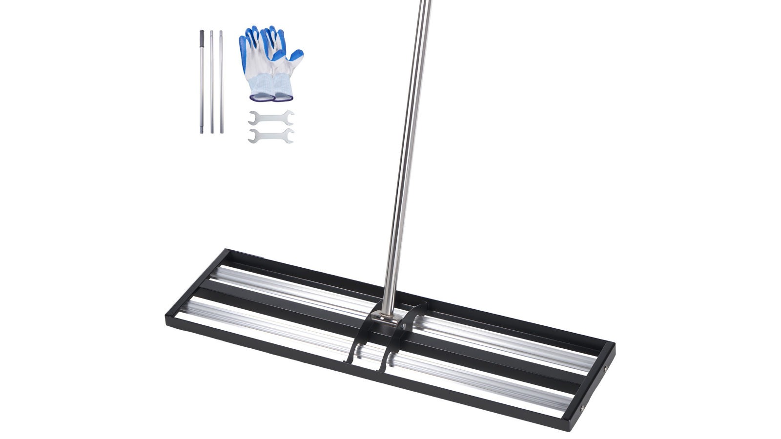Vevor 48 x 10-inch Lawn Leveling Rake 83.9-inch Adjustable Handle for Yard Heavy Duty