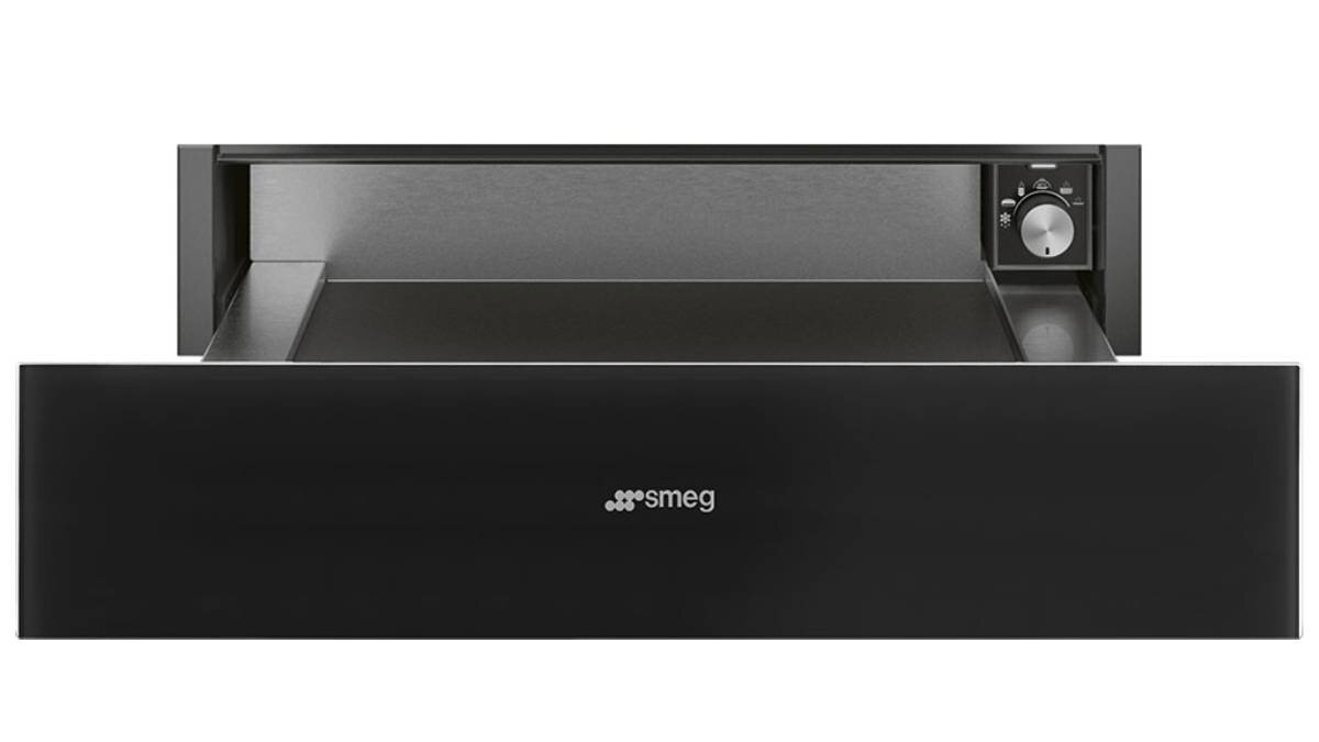Smeg Linea 15cm Warming Drawer Midnight Black Harvey Norman