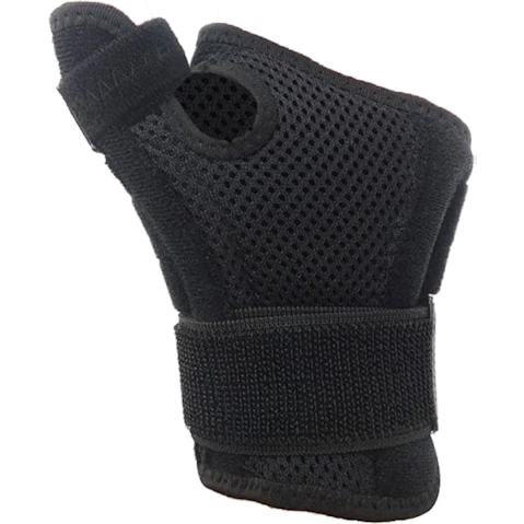Serrano Thumb Stabiliser Brace Support Strap Splint Arthritic Sports - Black