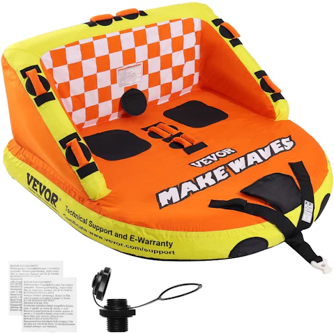 Vevor Inflatable Towable Tube with Deck Seat and Backrest