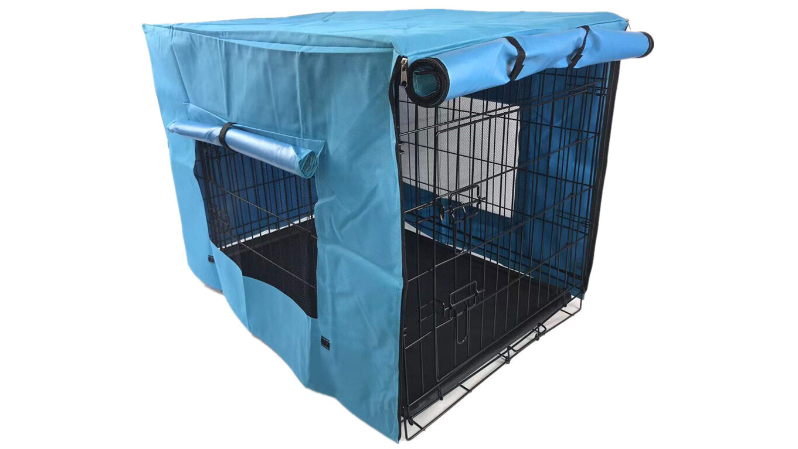 YES4PETS Portable Collapsible Pet Cage with Blue Cover - 24inch