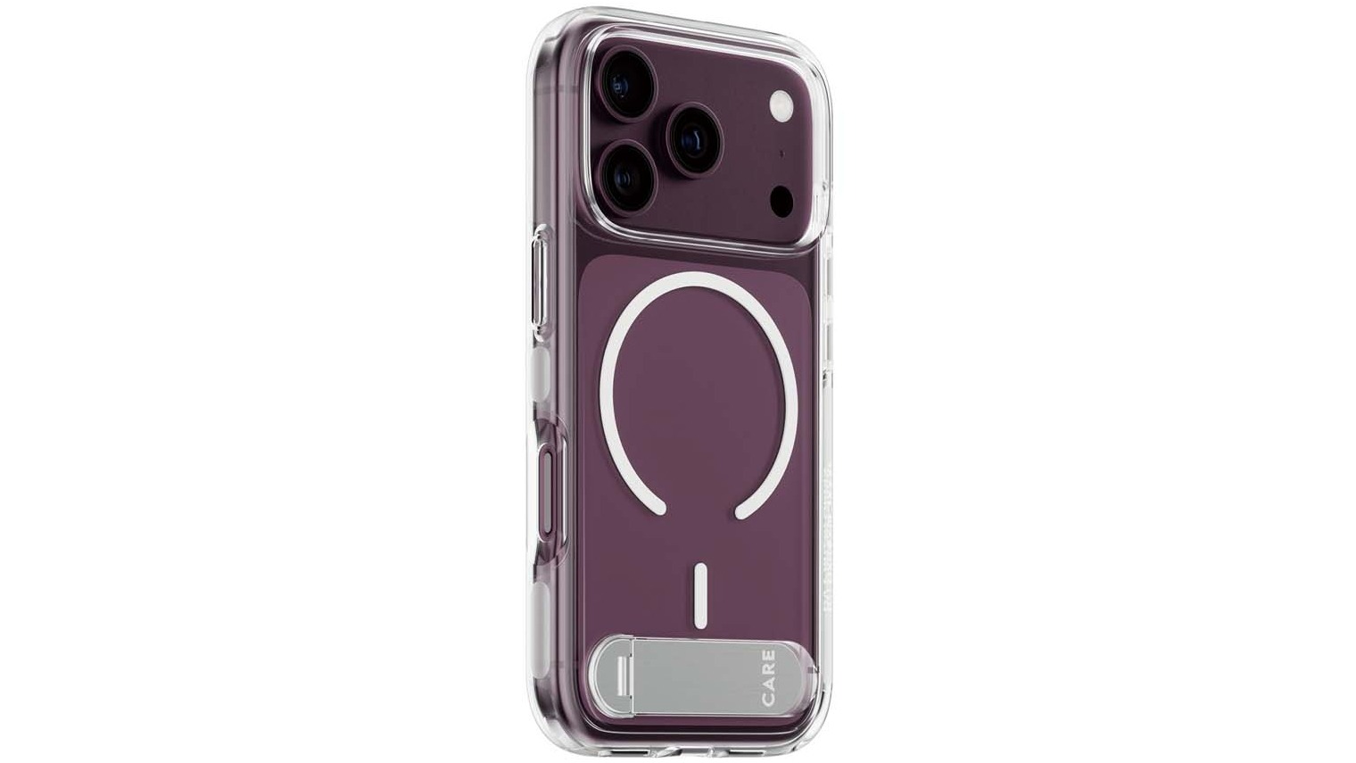 CARE by PanzerGlass Kickstand Case with MagSafe for iPhone 18 Pro/17 Pro - Transparent/White
