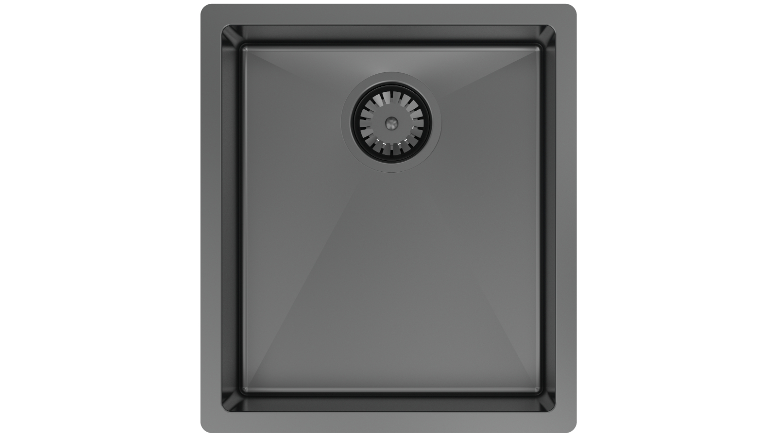Abey Piazza Single Bowl Undermount Sink - Black Pearl