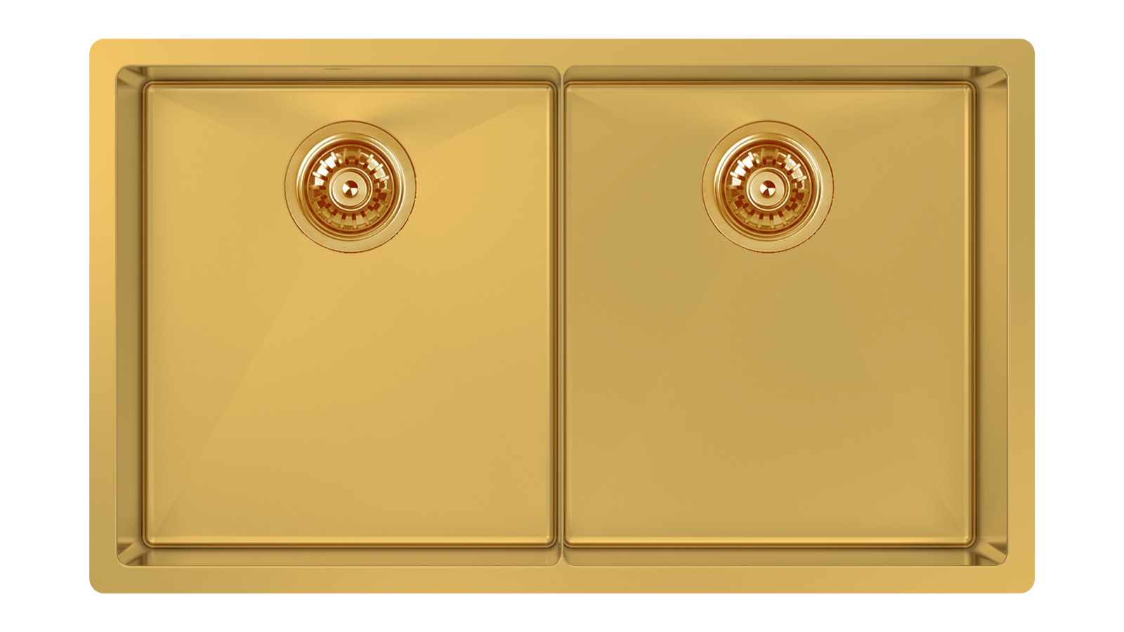 Abey Piazza Double Bowl with Accessories - Gold