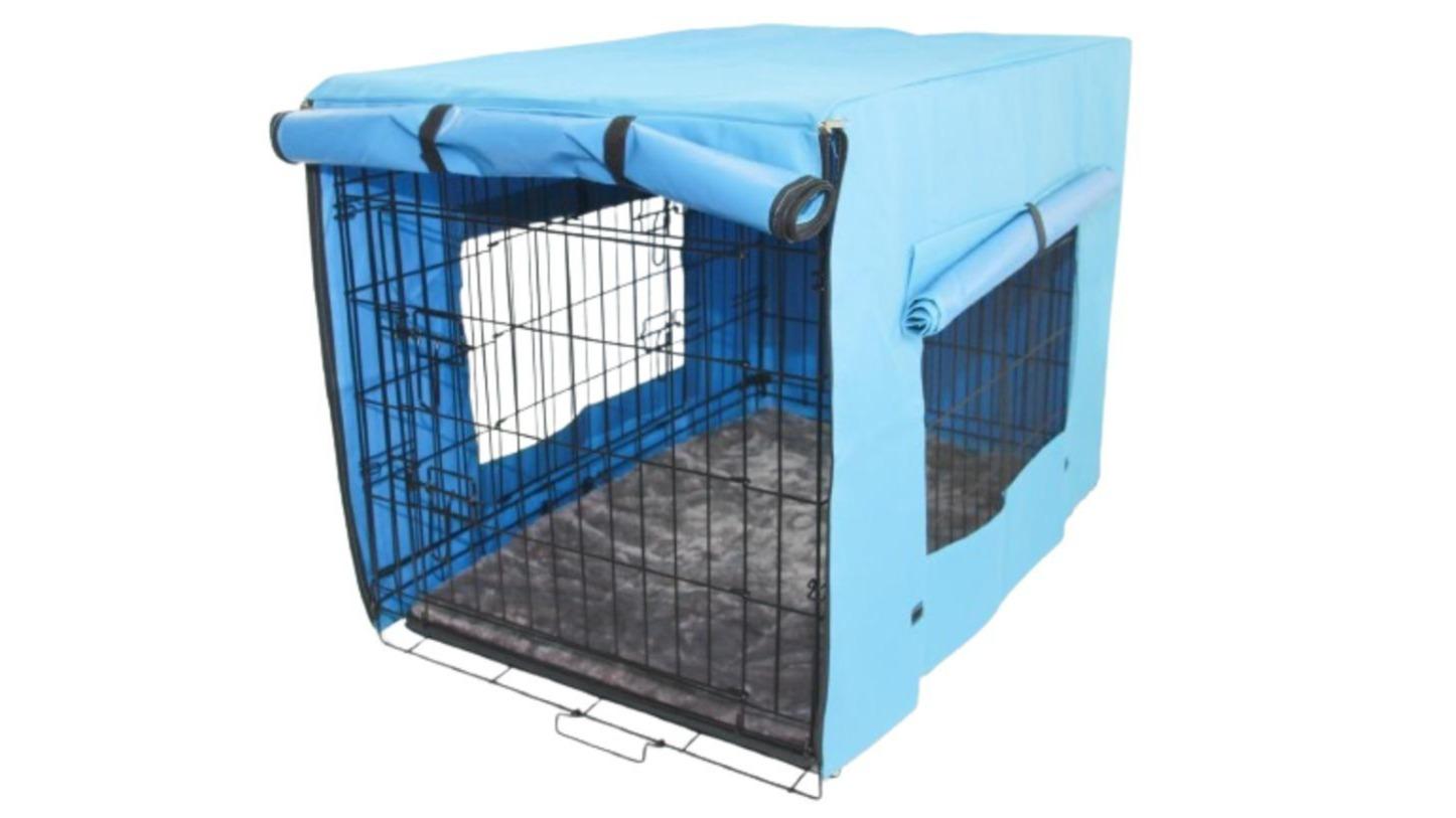 YES4PETS Portable Collapsible Pet Cage with Cover Mat