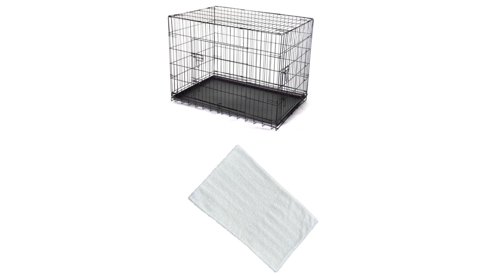 YES4PETS 48inch Collapsible Metal Pet Cage with Mat