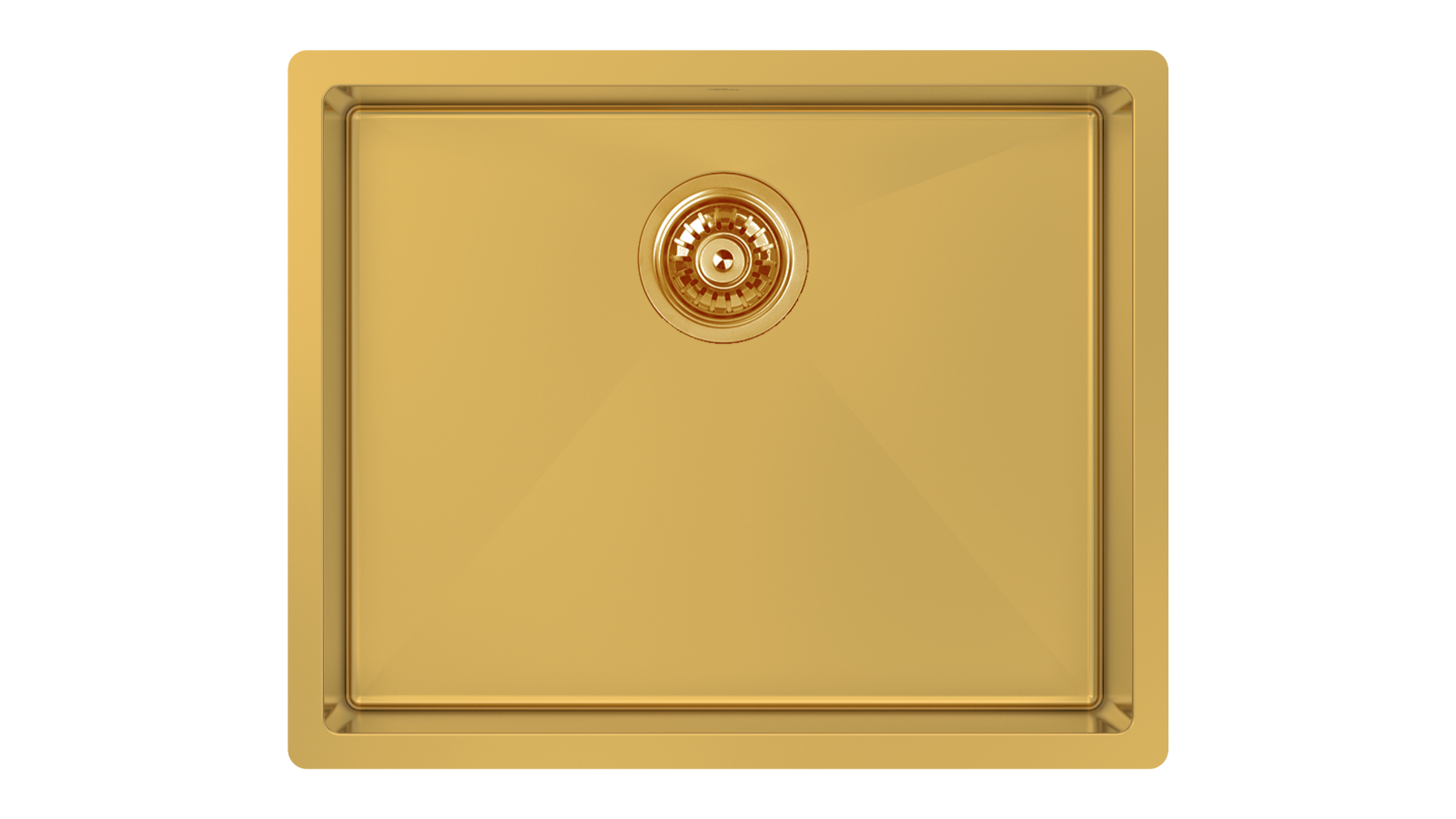 Abey Piazza Single Bowl 545 x 445 with Accessories - Gold