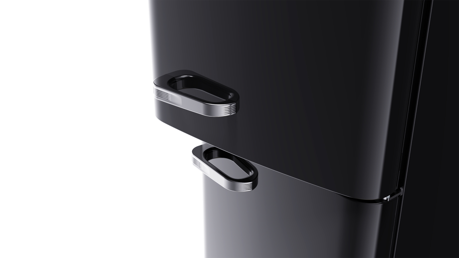 CHiQ 231L Retro Bottom Mount Fridge Black Harvey Norman