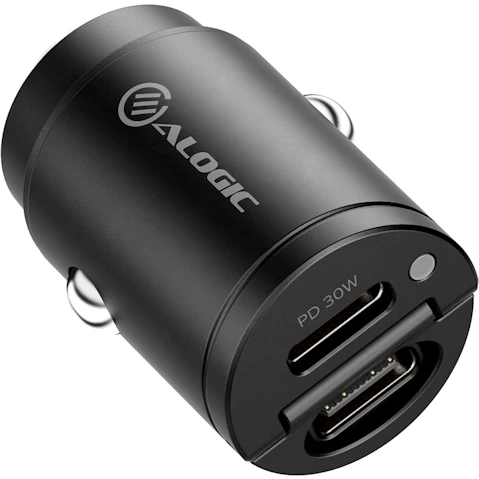 Alogic Rapid Power 30W Mini Car Charger 2xUSB-C