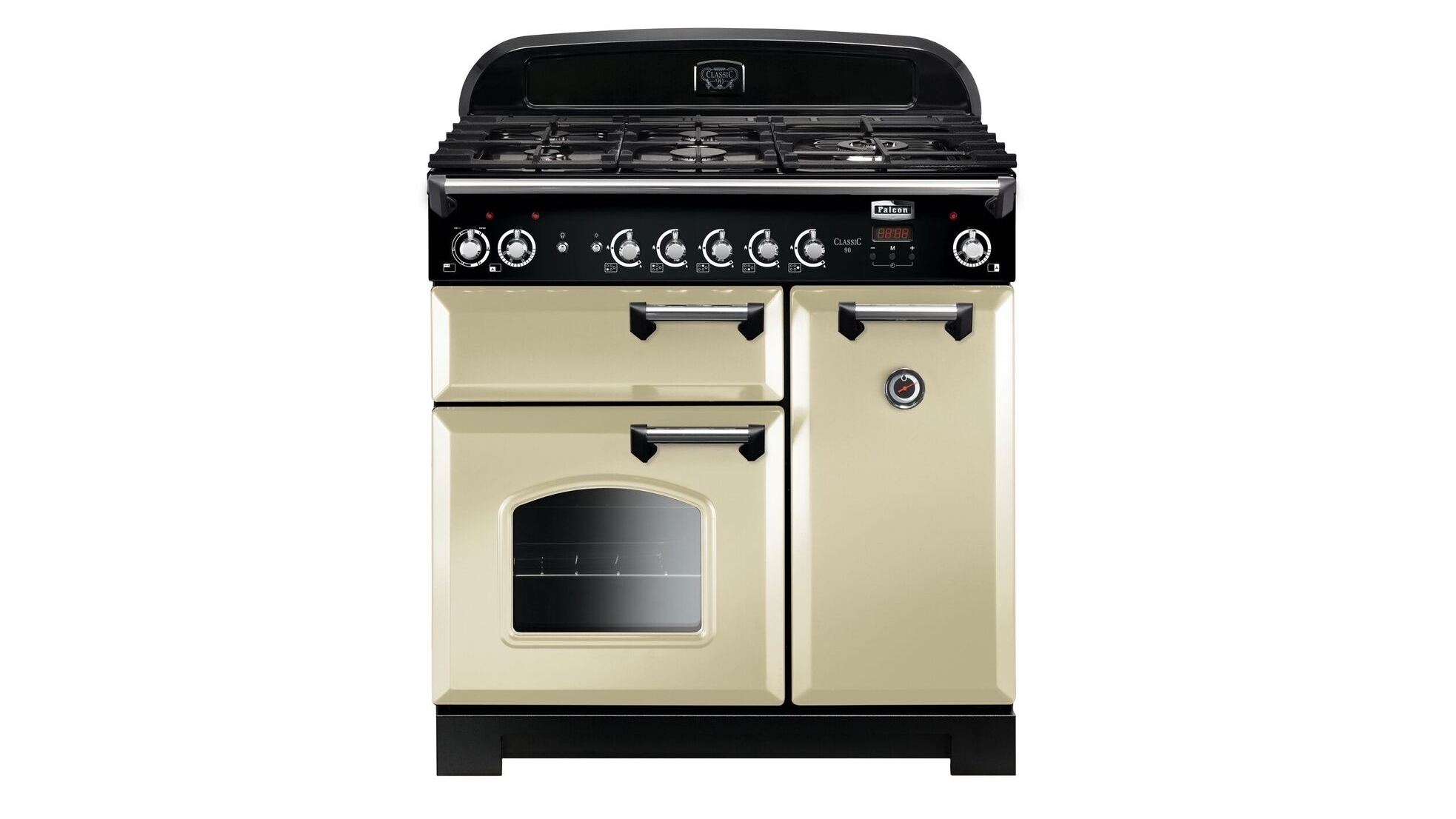Falcon Classic 900mm Natural Gas Freestanding Upright Cooker - Cream/Chrome