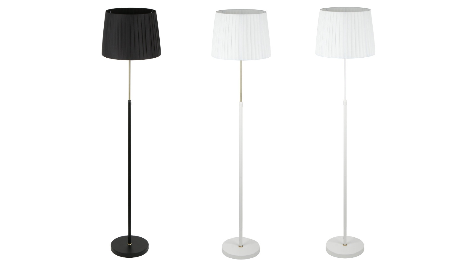 CLA Lighting Crecer Slanted Pleated Shade Floor Lamp