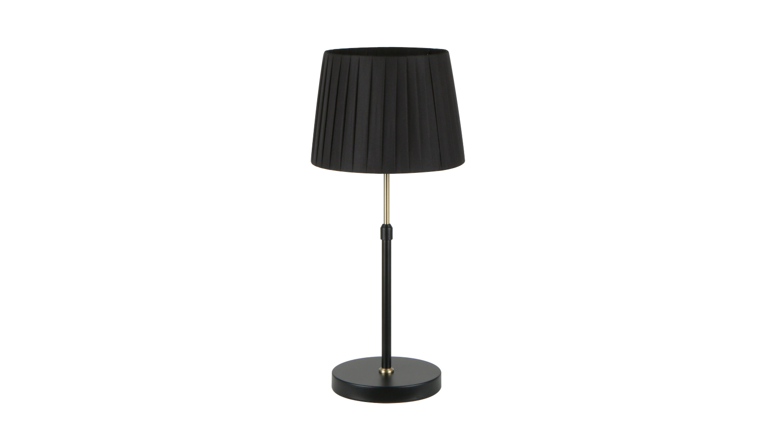 CLA Lighting Crecer Slanted Pleated Shade Table Lamp - Antique Brass/Black