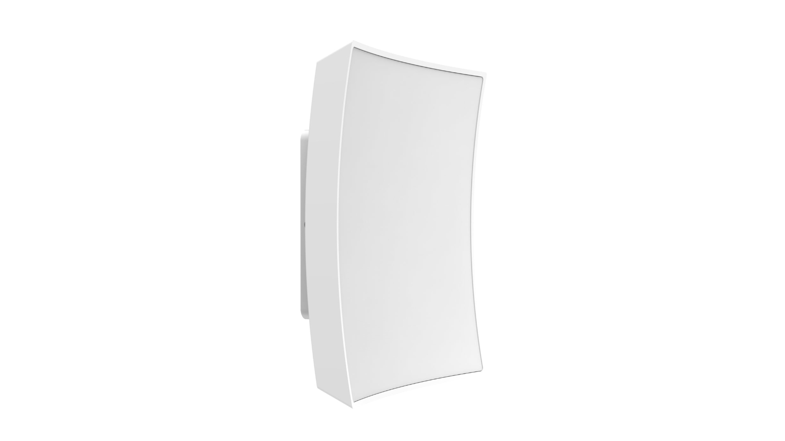 CRISTAL LED Exterior Tri-CCT Surface Mounted Curved Square Wall Light IP65 - White