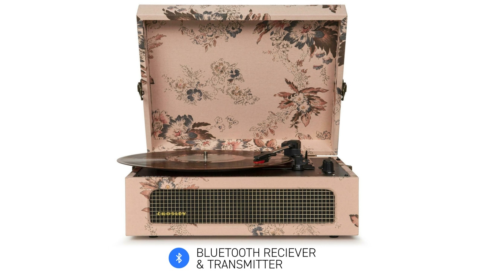 Crosley Voyager Bluetooth Portable Turntable - Floral