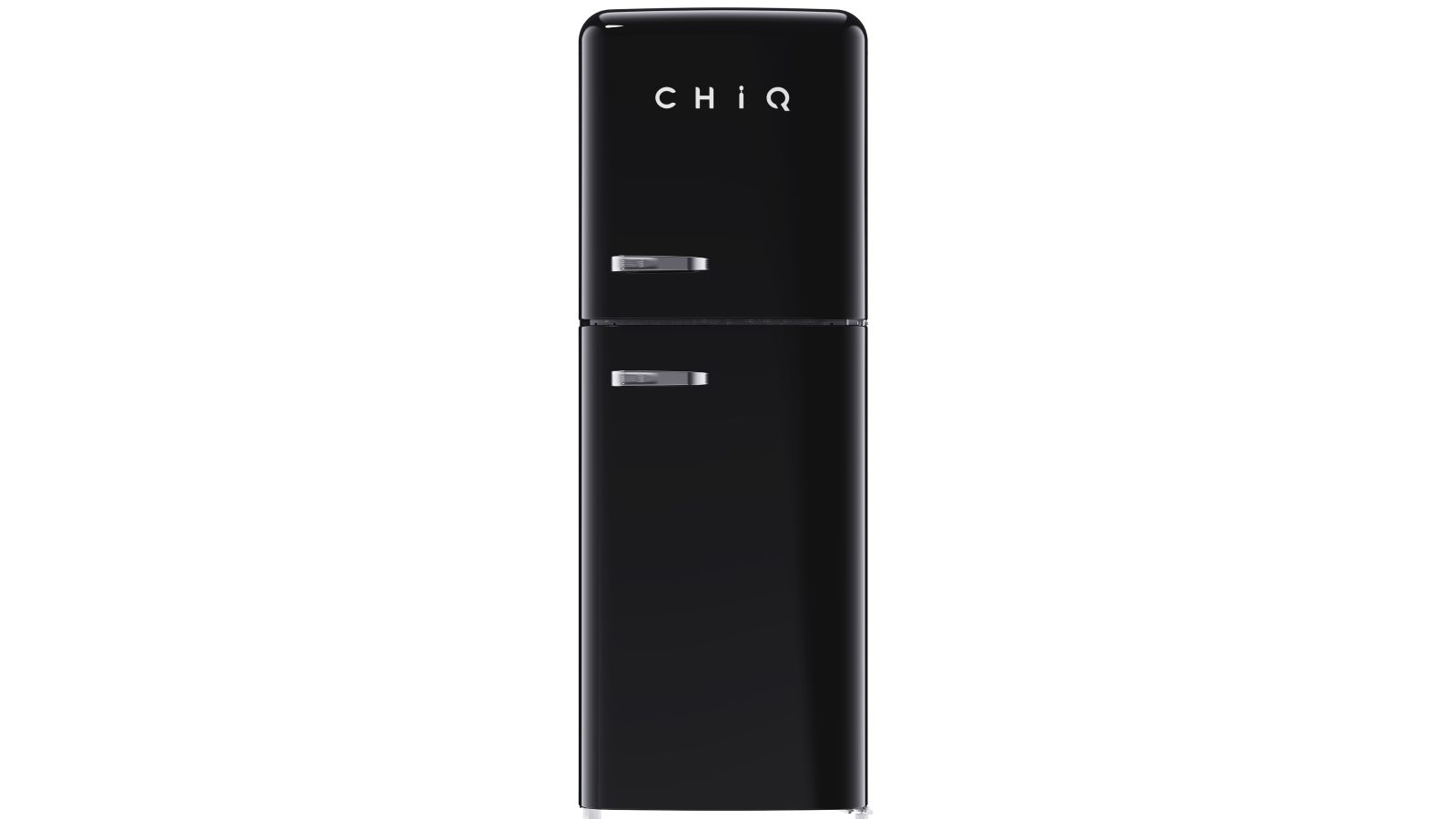 CHIQ 202L Retro Style Top Mount Fridge Black Harvey Norman