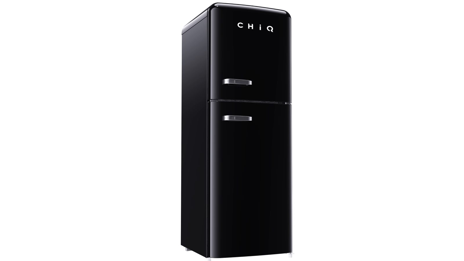 CHIQ 202L Retro Style Top Mount Fridge Black Harvey Norman