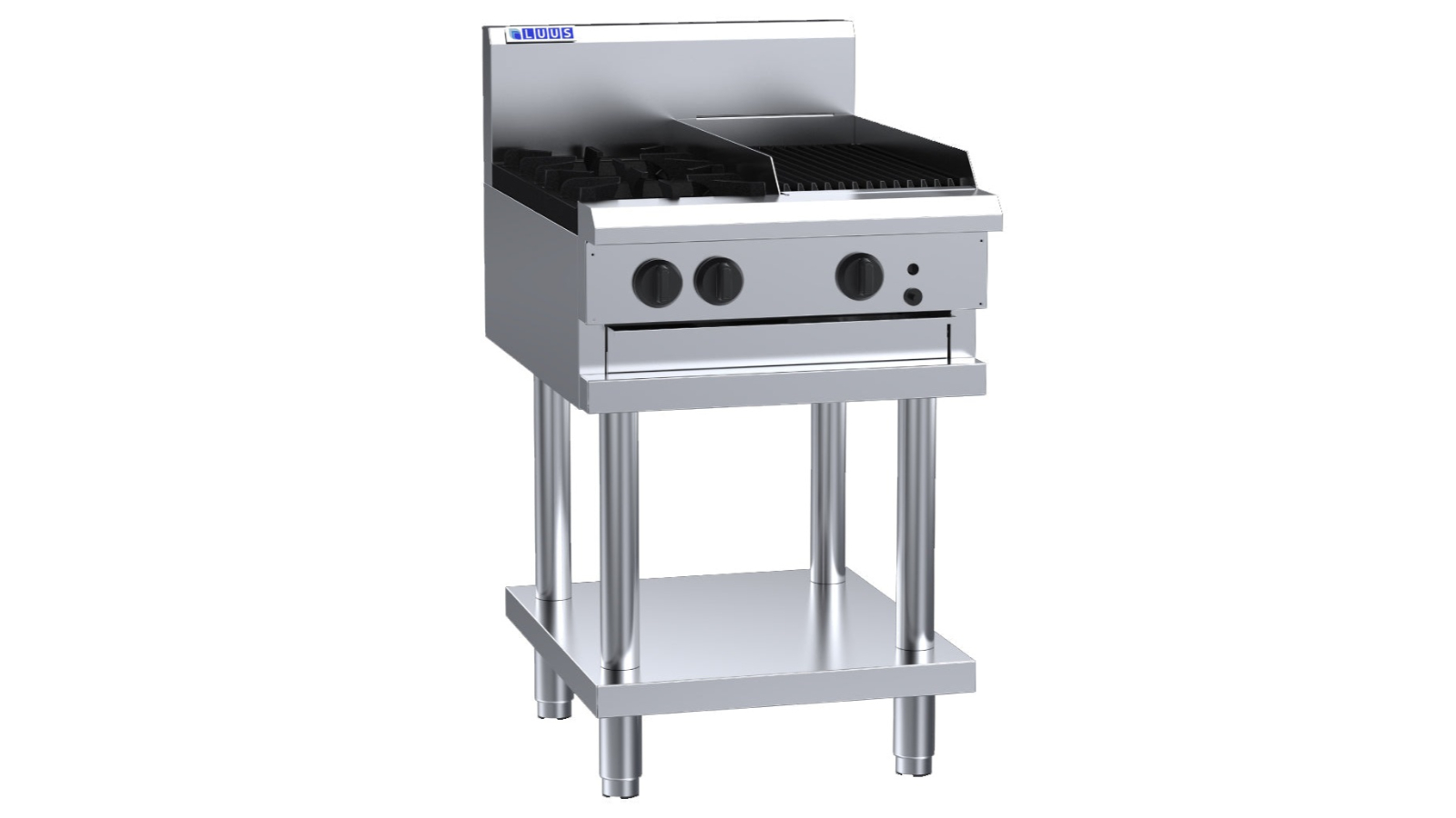 Luus CS-2B3C 2 Burner Chargrill Cooktop - 30cm