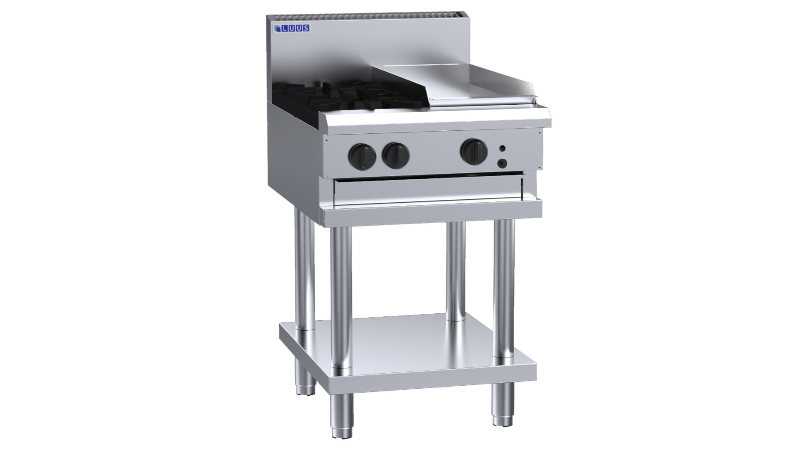 Luus CS-2B3P 2 Burner Griddle Cooktop - 30cm