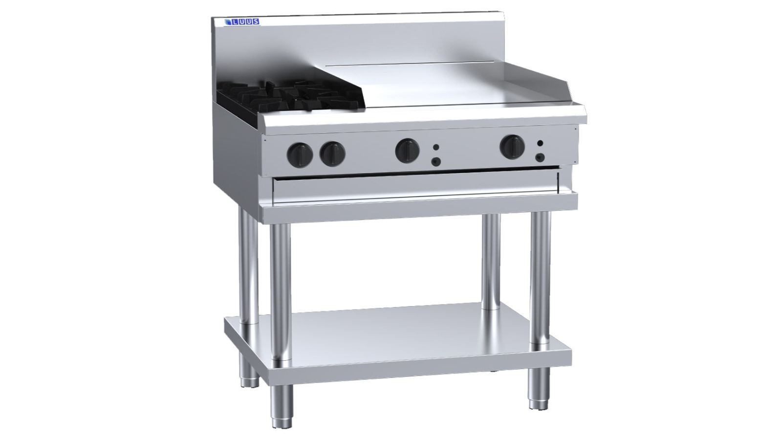 Luus CS-2B6P 2 Burner Griddle Cooktop - 60cm