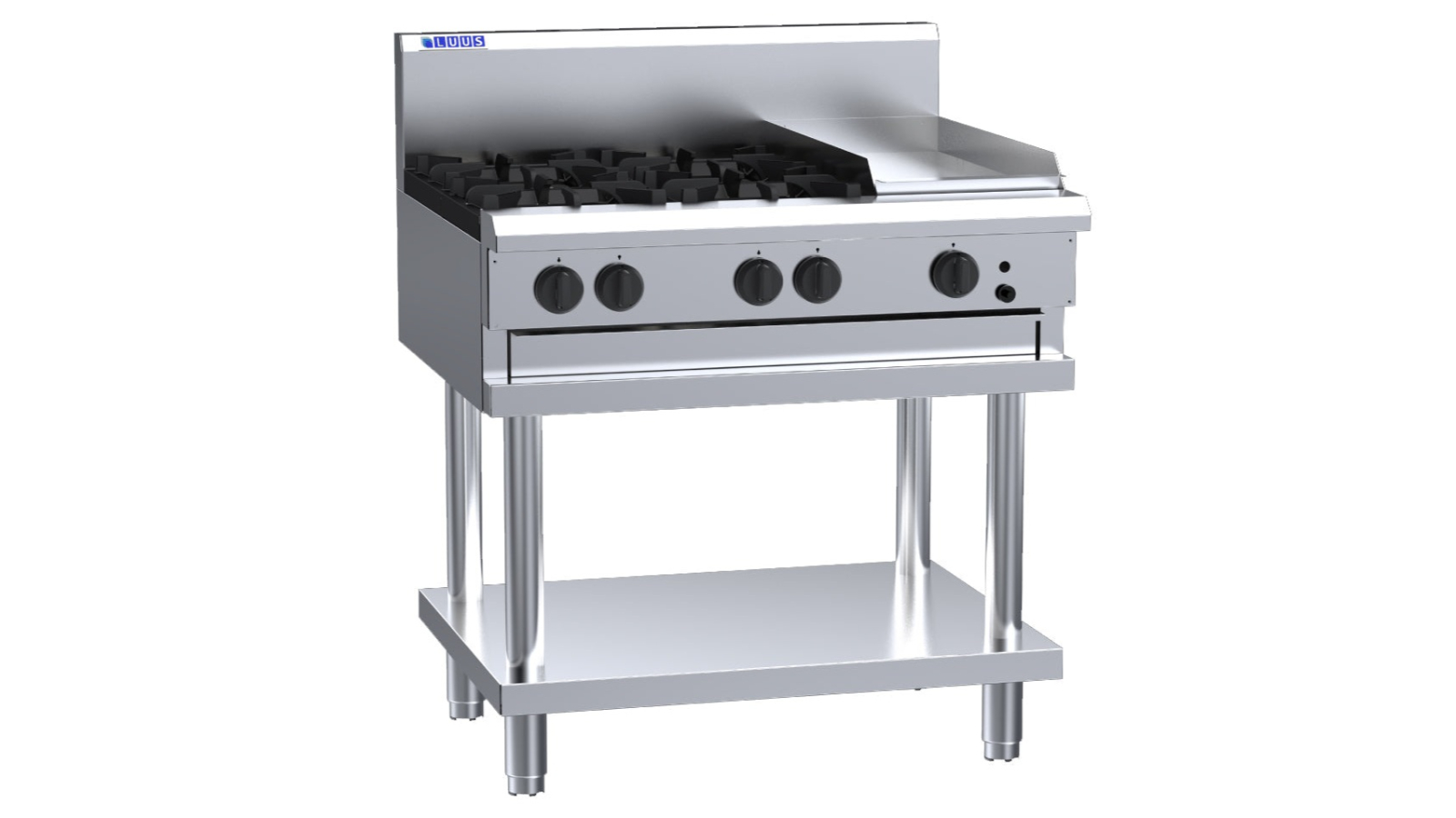 Luus CS-4B3P 4 Burner Griddle Cooktop - 30cm