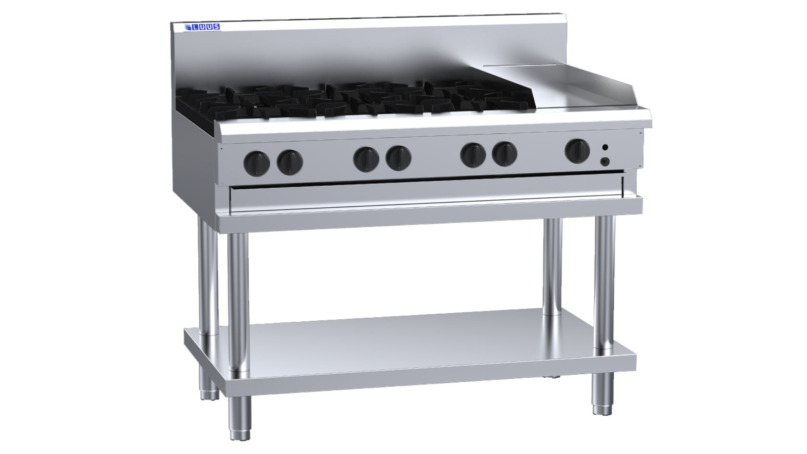Luus CS-6B3P 6 Burner Griddle Cooktop - 30cm