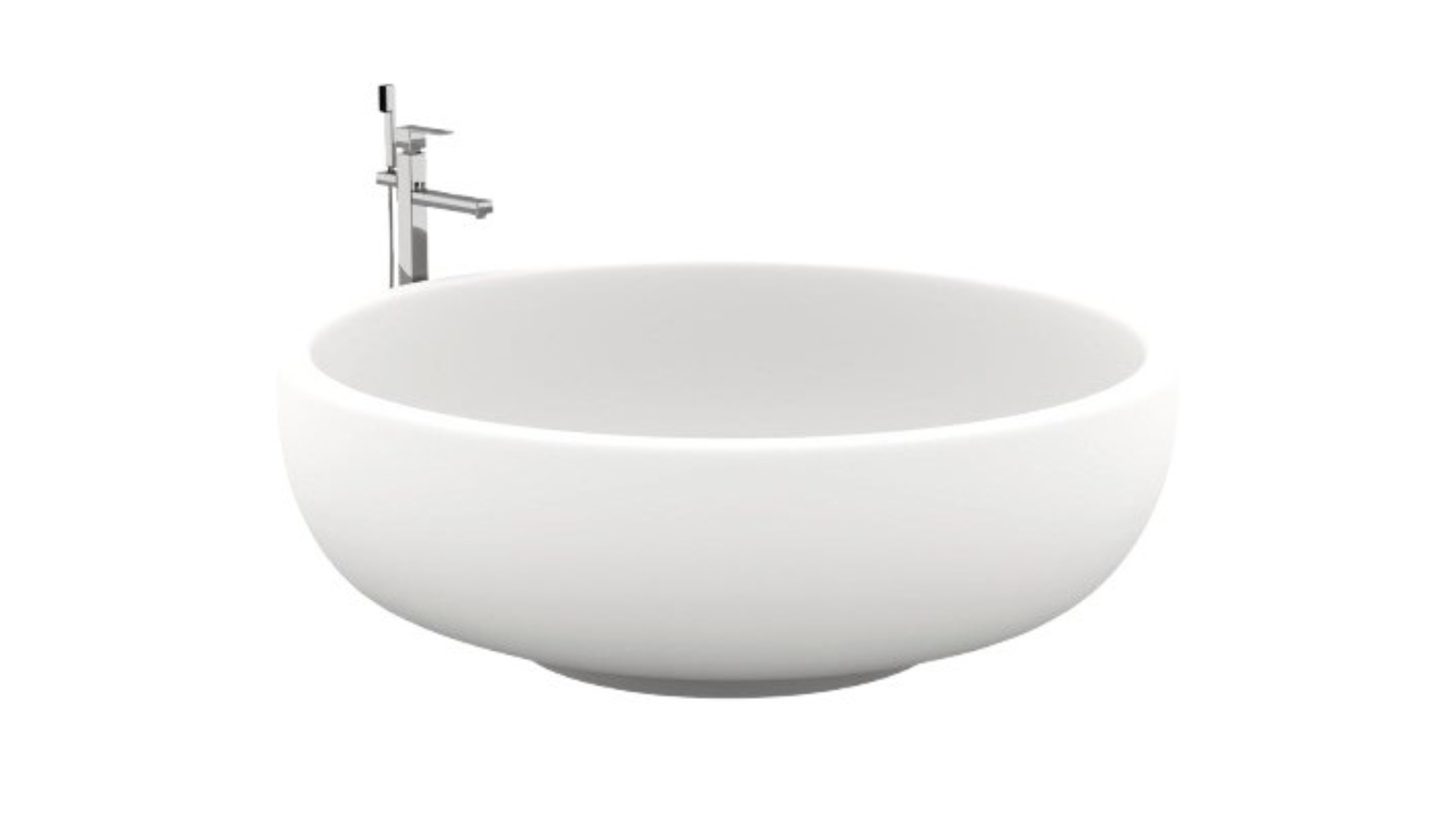 Parisi Tondo 1350 Stonetec Freestanding Bath - Gloss White
