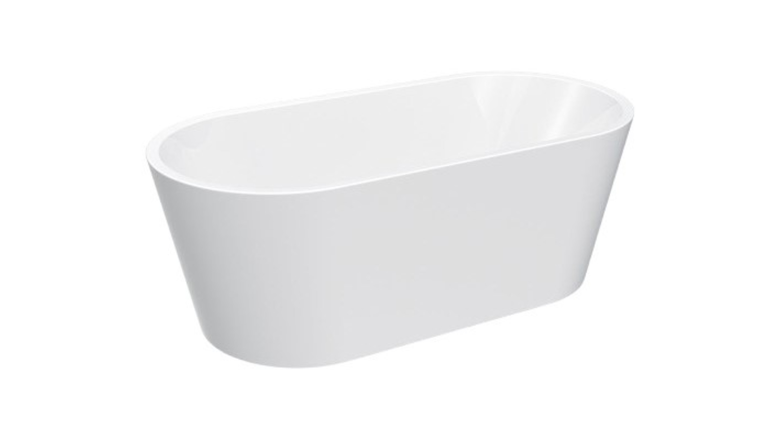Parisi Ellisse 1700 Stonetec Freestanding Bath - Gloss White