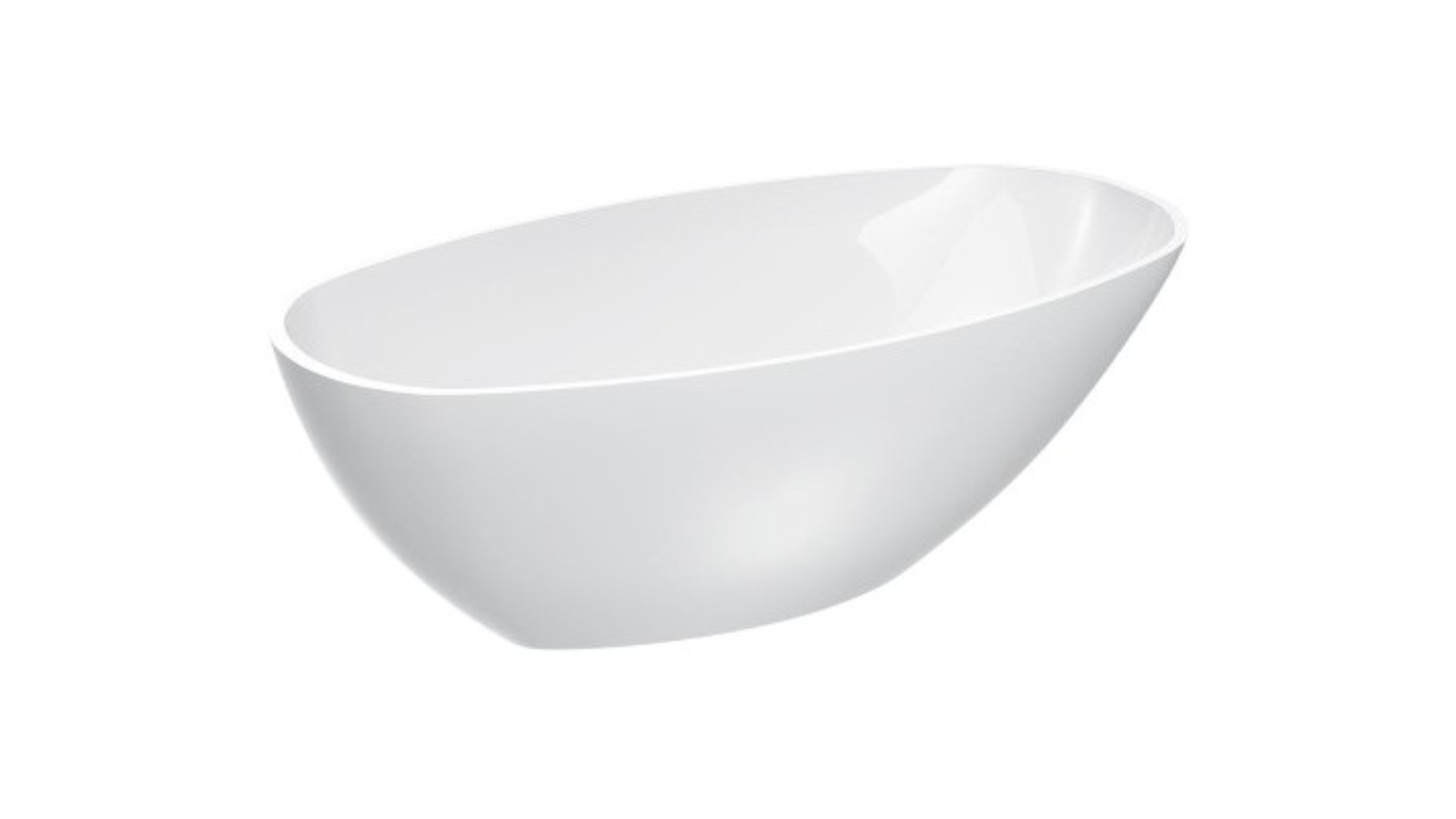Parisi Isola 1800 Stonetec Freestanding Bath - Gloss White