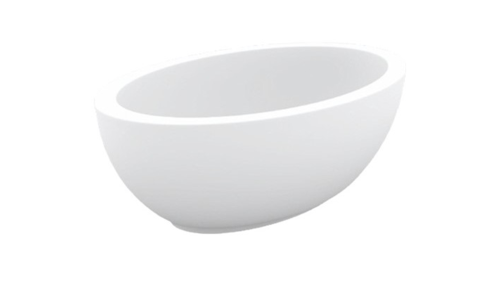 Parisi Ovo 1800 Stonetec Freestanding Bath - Gloss White