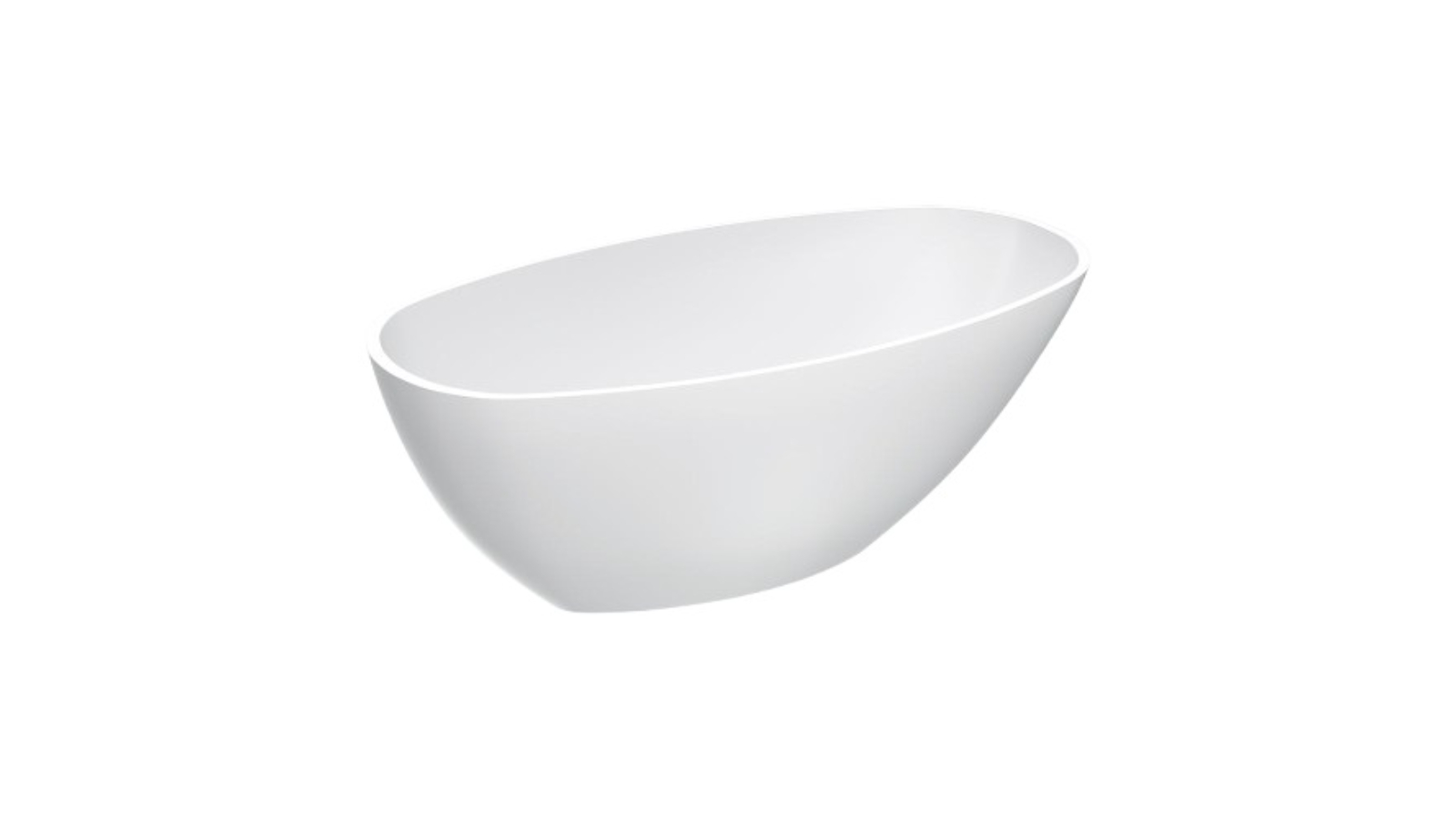 Parisi Ravello 1500 Stonetec Freestanding Bath - Matte White