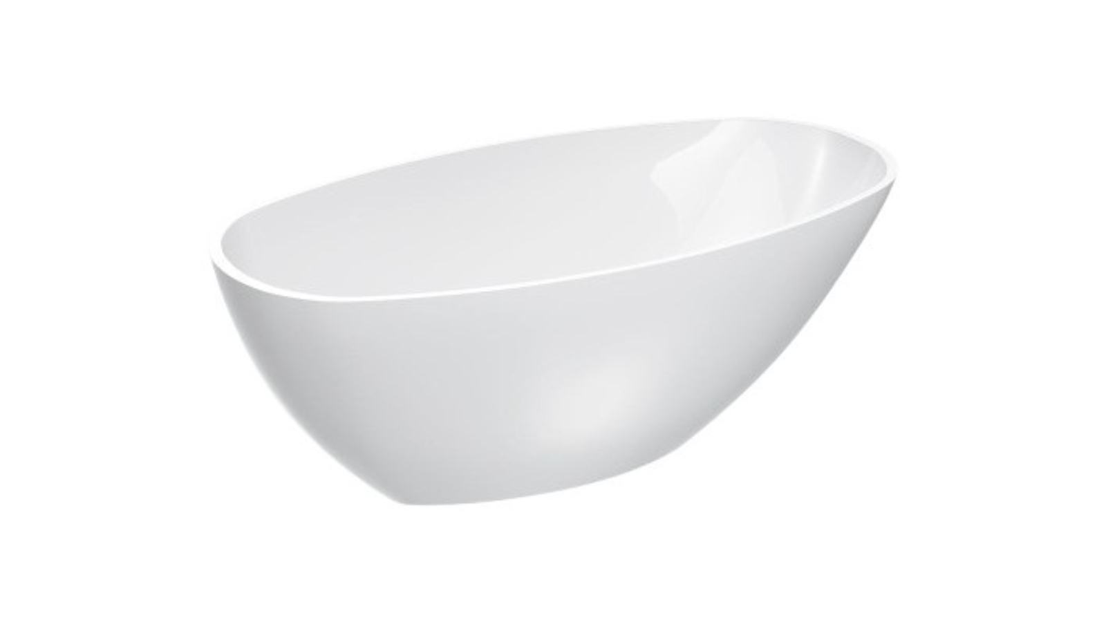 Parisi Ravello 1500 Stonetec Freestanding Bath - Gloss White