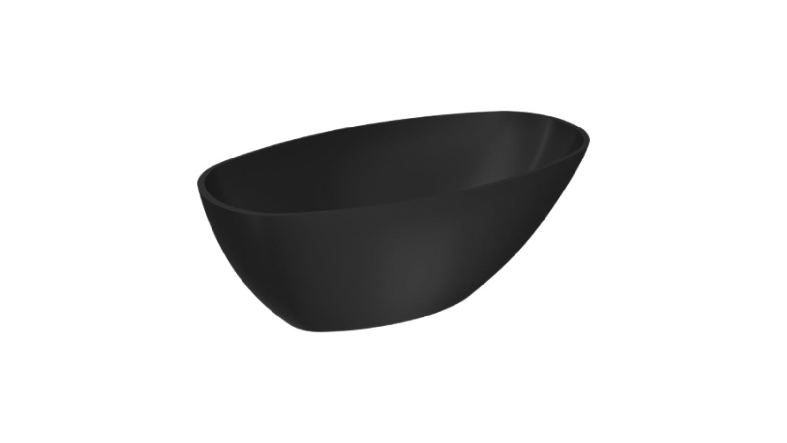 Parisi Ravello 1500 Stonetec Freestanding Bath - Brushed Matte Black 