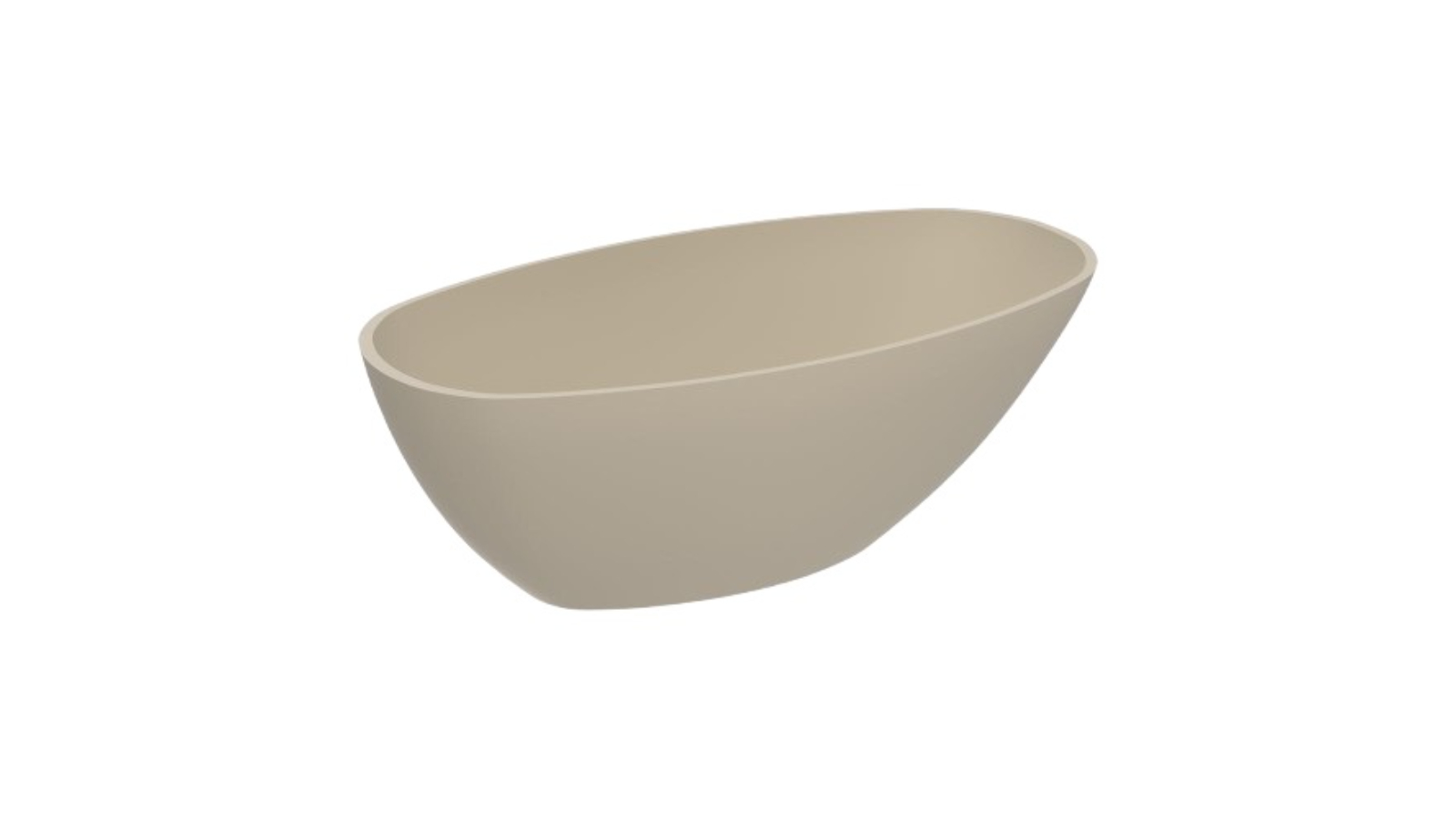 Parisi Isola 1600 Stonetec Freestanding Bath - Argilla
