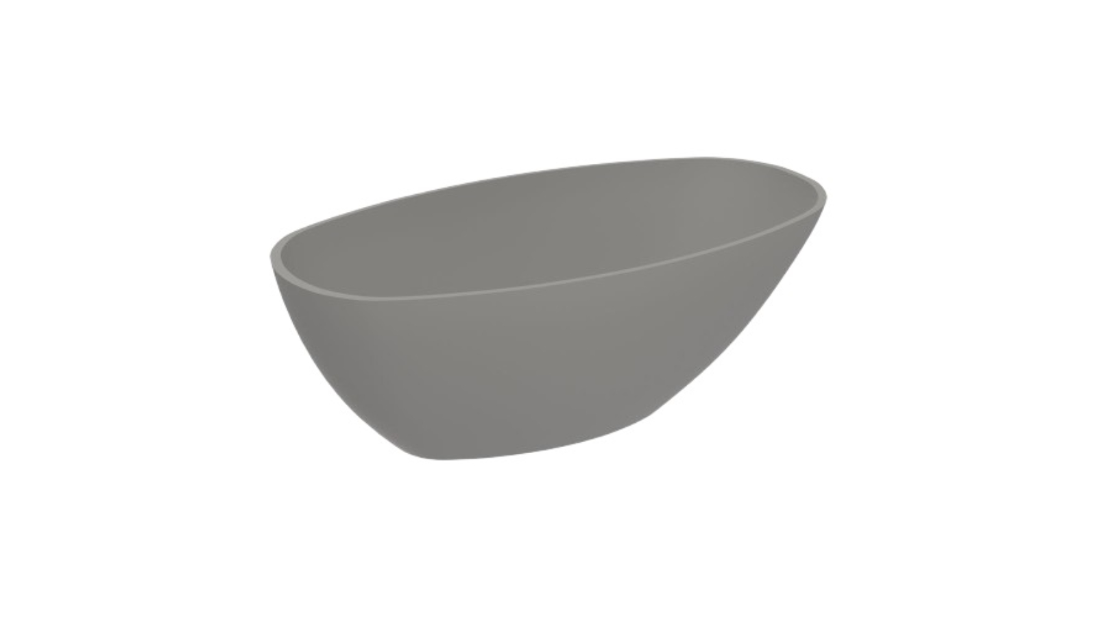 Parisi Isola 1600 Stonetec Freestanding Bath - Cenere