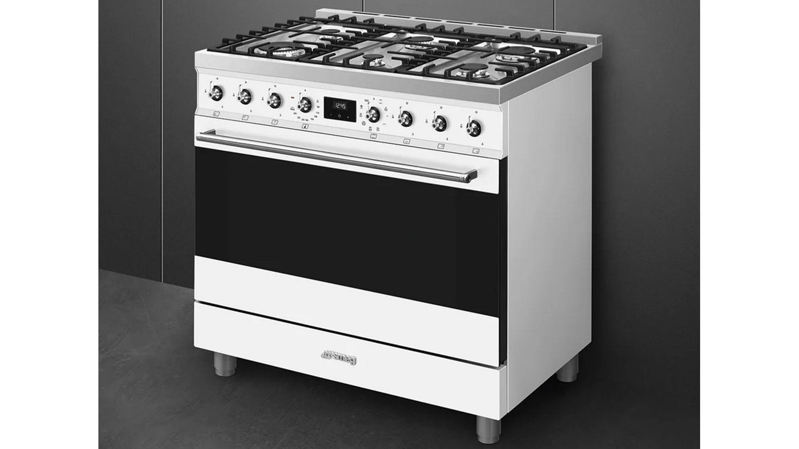 Smeg 900mm Classic Freestanding Cooker with Gas Cooktop White