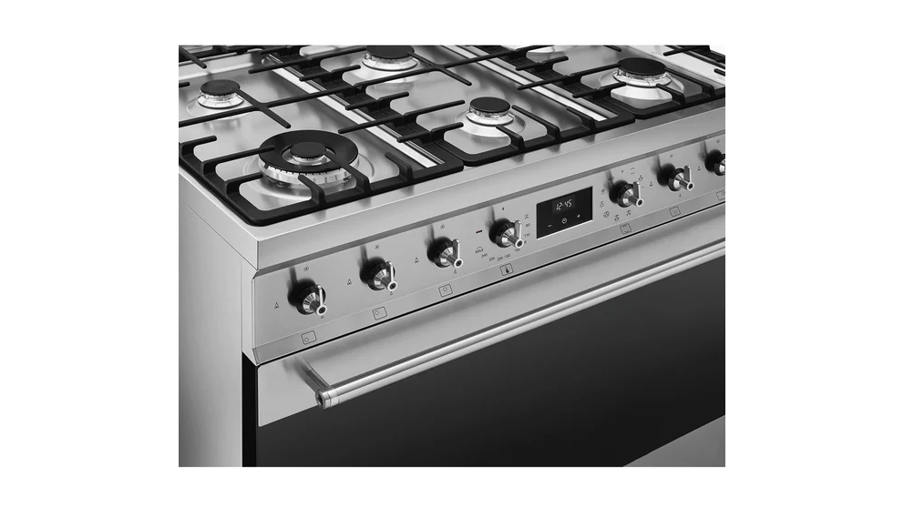 Smeg Classis 900mm Dual Fuel Fresstanding Cooker Stainless Steel Harvey Norman