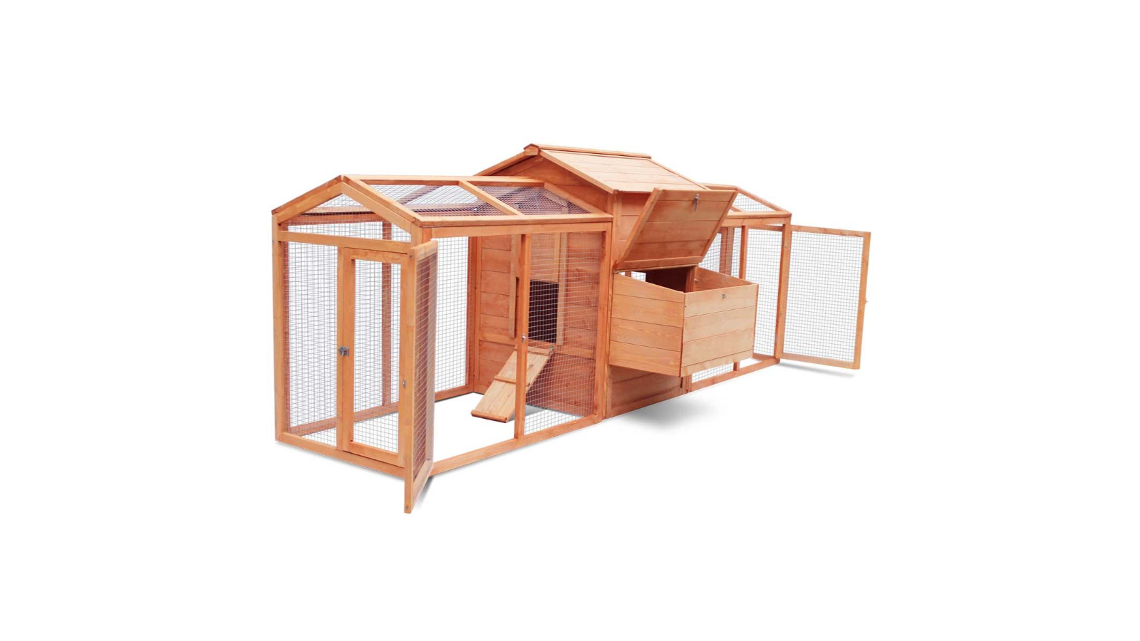 Pet Scene Wood Outdoor Enclosure Pet Playpen Cage Shelter 