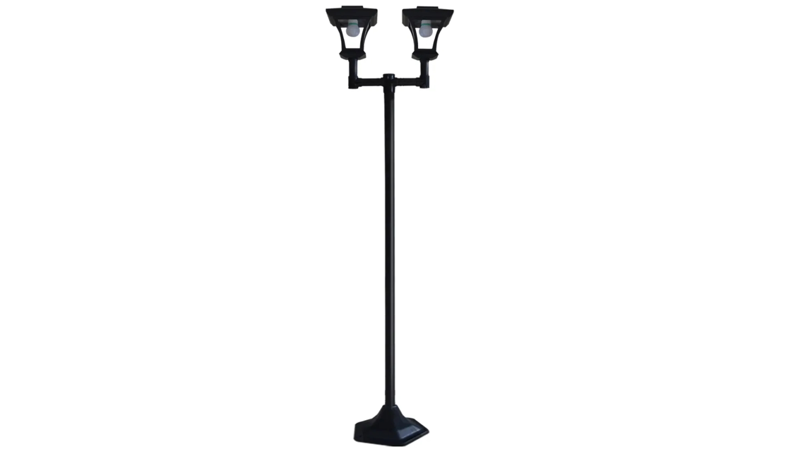 Deluxe Outdoor Solar Light Garden Lamp Post with Double Lamp