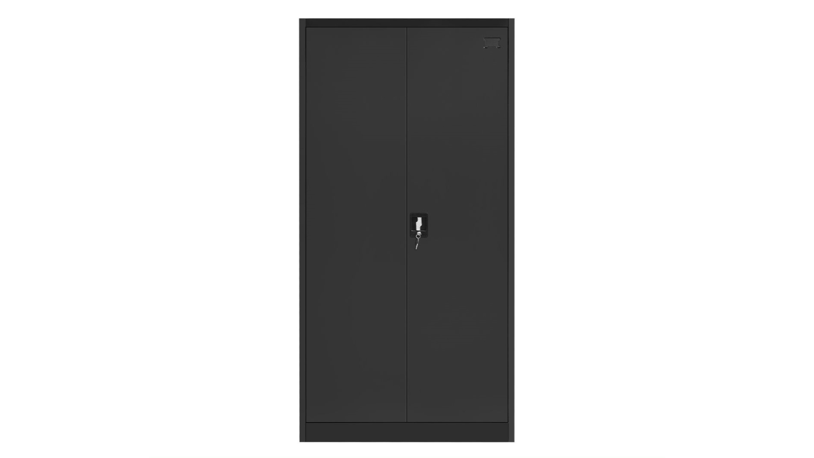 185cm Lockable Cupboard 2-Door 4 Shelves Steel Filing Storage Cabinet 