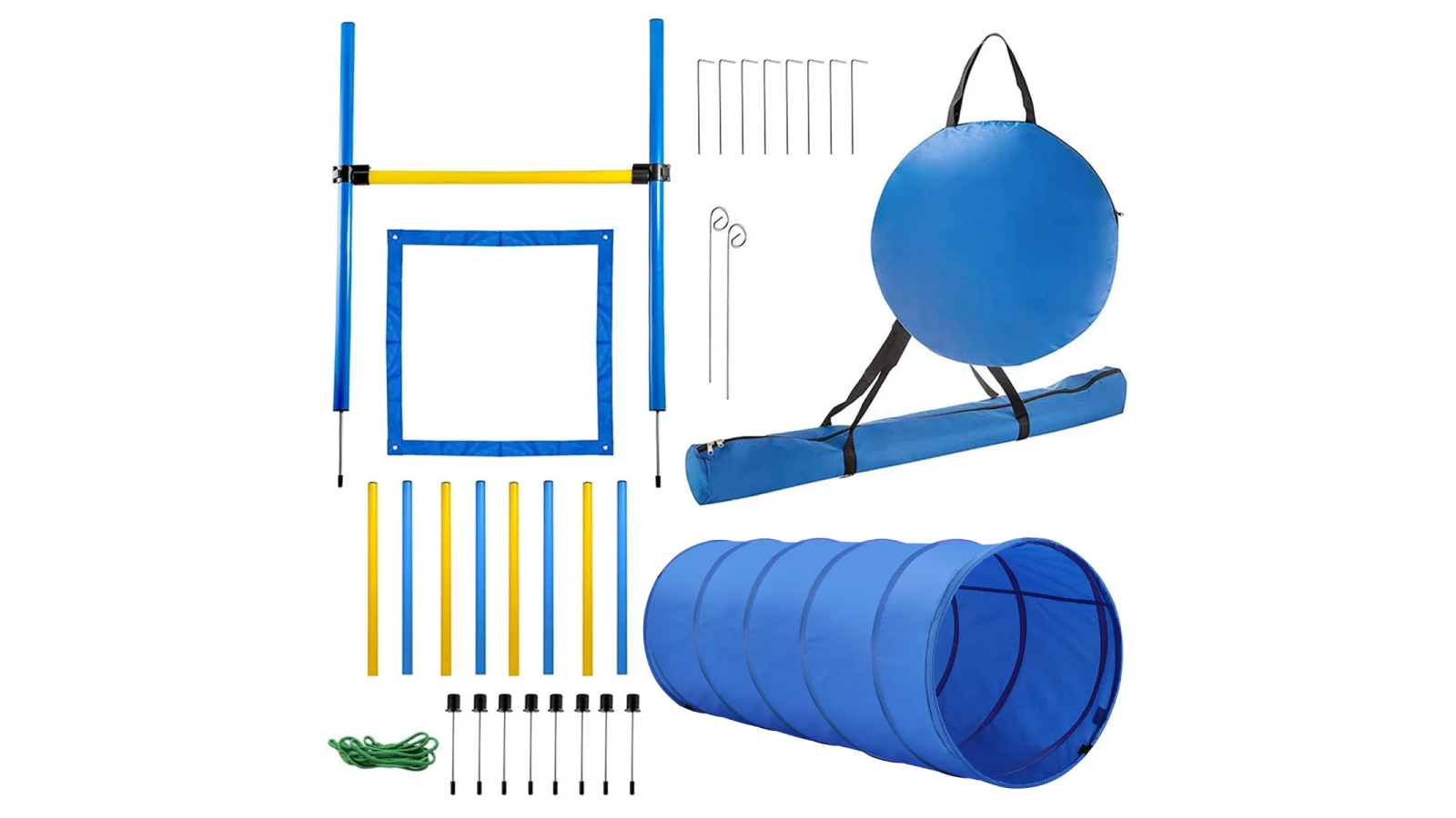 Pawise Pet Obstacle Training Course Dog Agility Equipment 28-Piece Set 