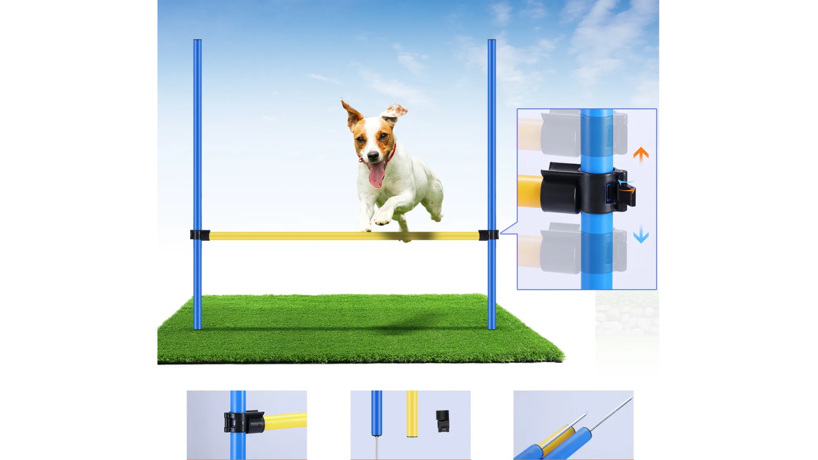 Pawise Pet Obstacle Training Course Dog Agility Equipment 28