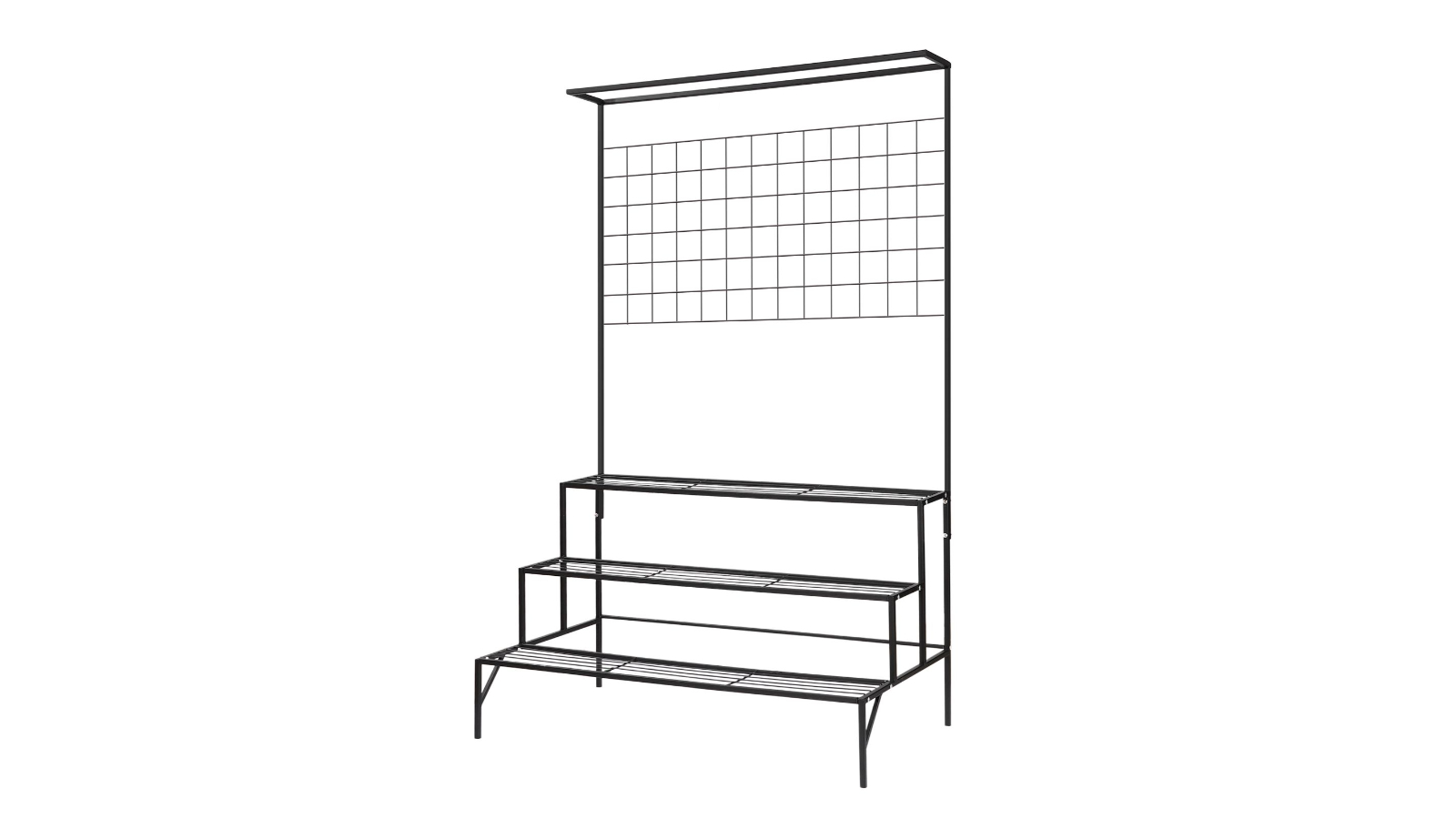 3-Tier Metal Outdoor Hanging Plant Stand Garden Storage Rack - Large