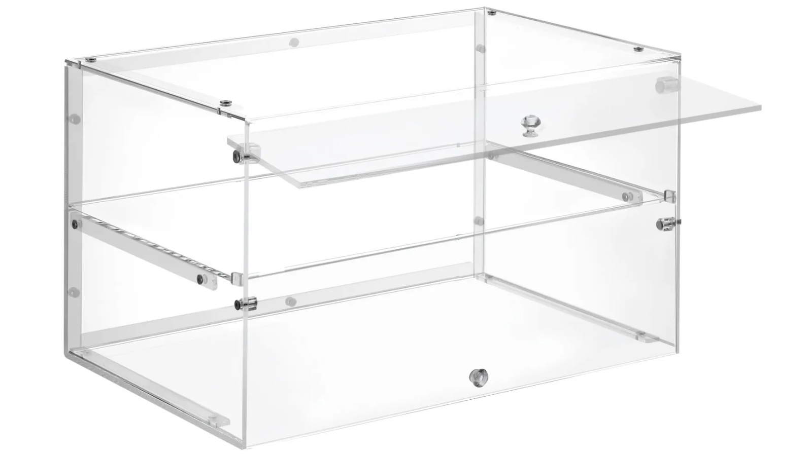 Luxsuite 2-Tier Acrylic Cupcake Cabinet Cake Display Shelf