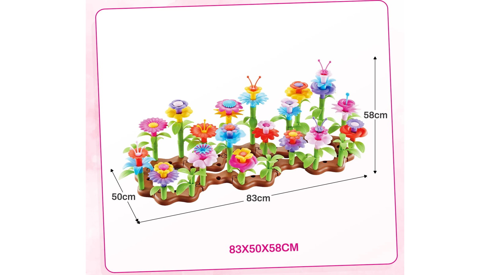 Build-A-Garden 104-Pieces Flower Garden Building Toy Set | Harvey