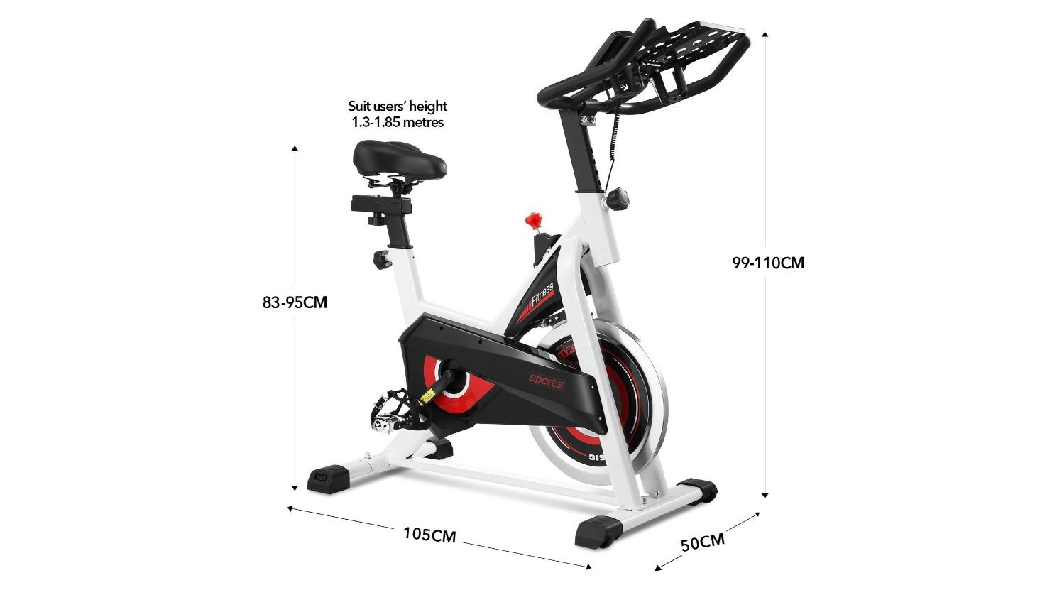 Genki Indoor Cycling Cardio Trainer Adjustable Belt Drive Phone