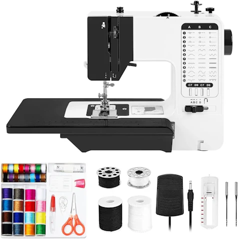 Electric Mini Sewing Machine with Extension Table & 38 Stitch Patterns