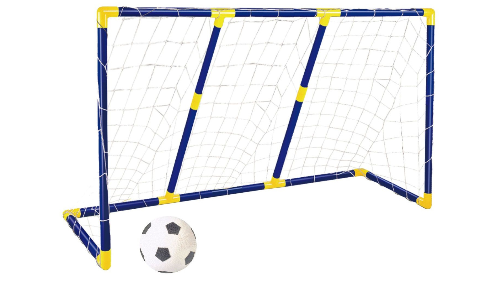 Kids Football Net with Plastic Ball Pump Beanbag 102 x 57cm