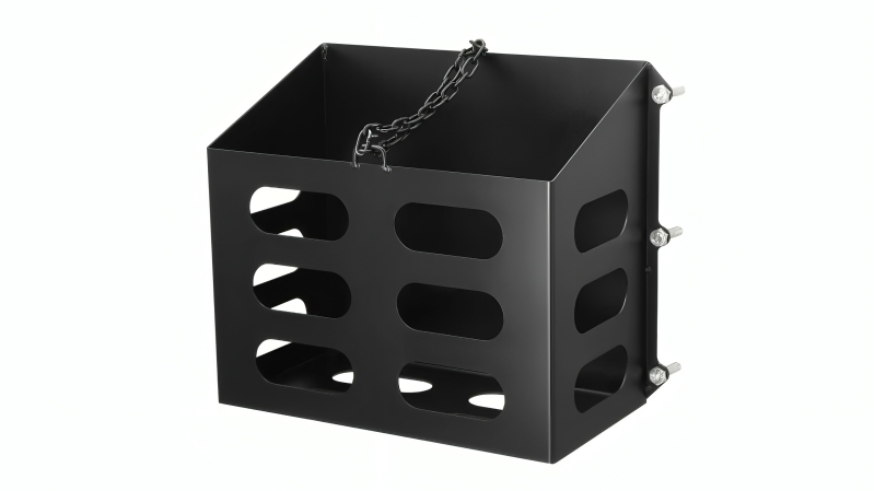 Jerry Gas Can Holder Fuel Container Rack Bracket Lockable Toolbox - Black